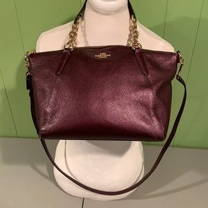 COACH Metallic Small Kelsey Chain Satchel